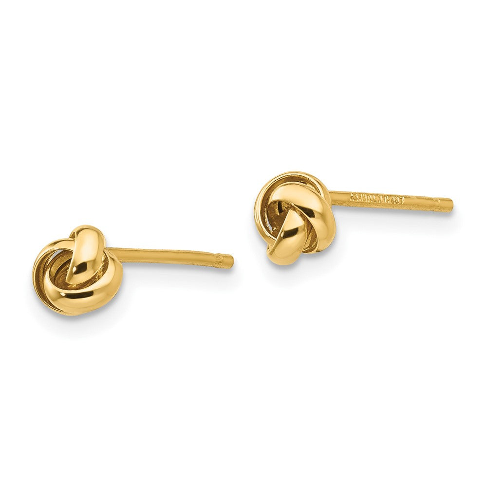 10k Yellow Gold 5 mm Polished Knot Post Earrings (0.57 grams)