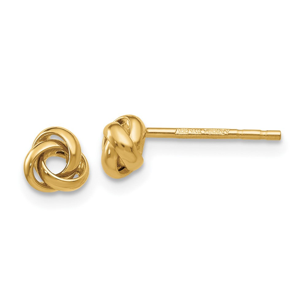 10k Yellow Gold 5 mm Polished Knot Post Earrings (0.57 grams)