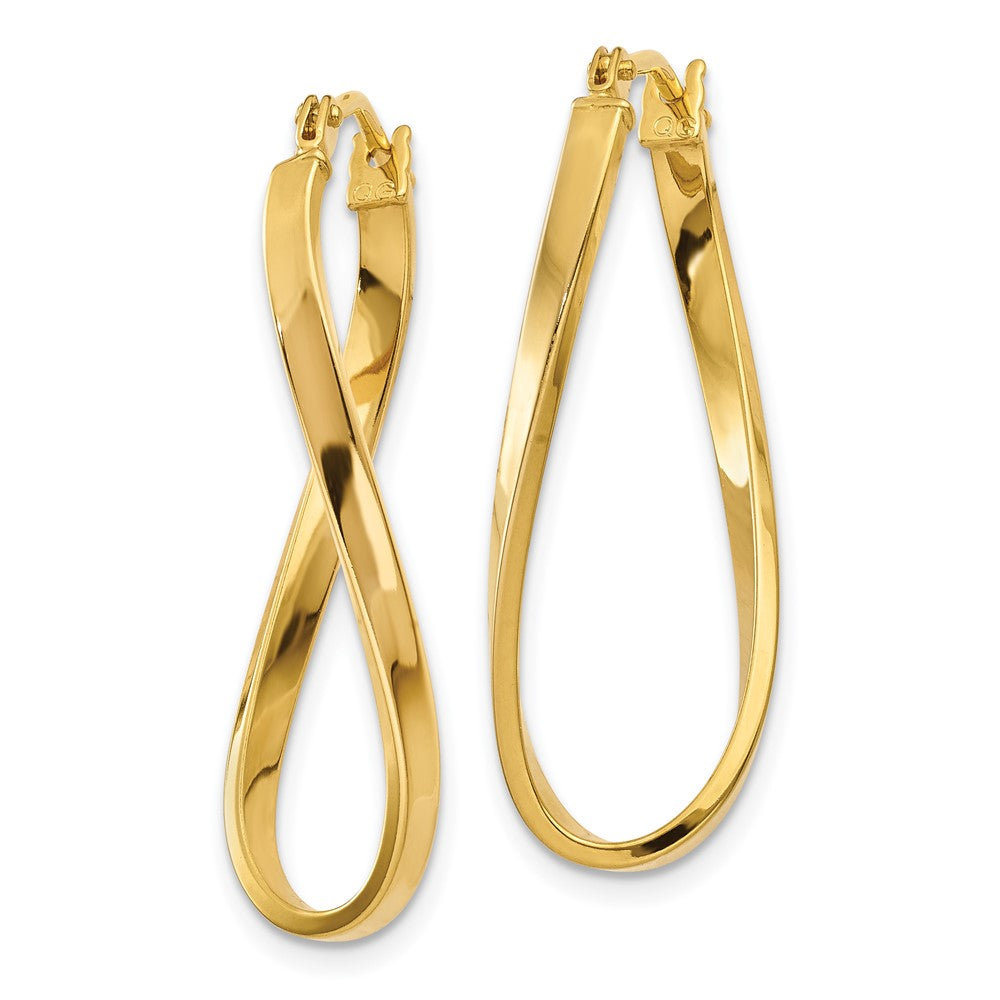 10k Yellow Gold 10.59 mm Small Twisted Earrings (1.23 grams)