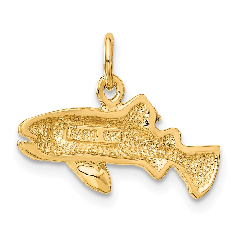 10k Yellow Gold 24 mm Fish Charm (1.47 grams)