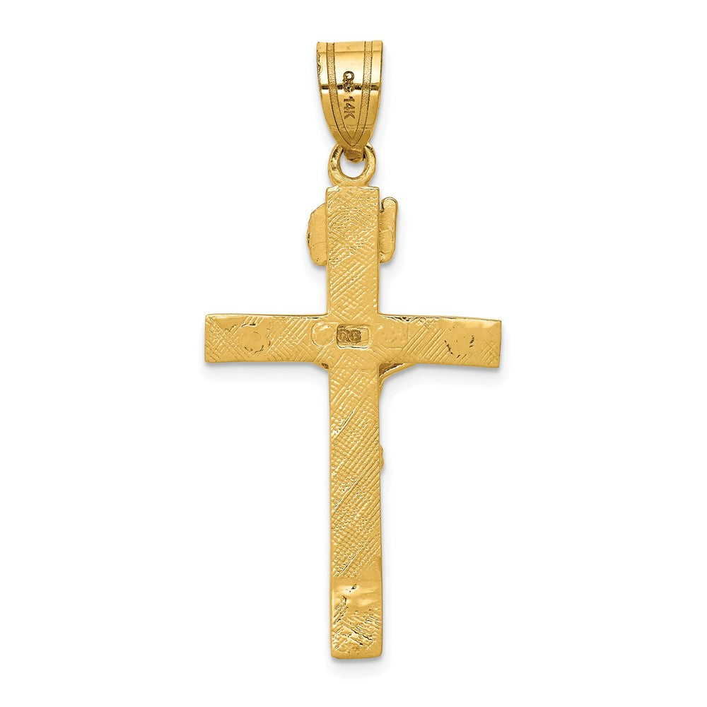 10k Yellow Gold 23 mm INRI Jesus Crucifix Pendant (2.51 grams)