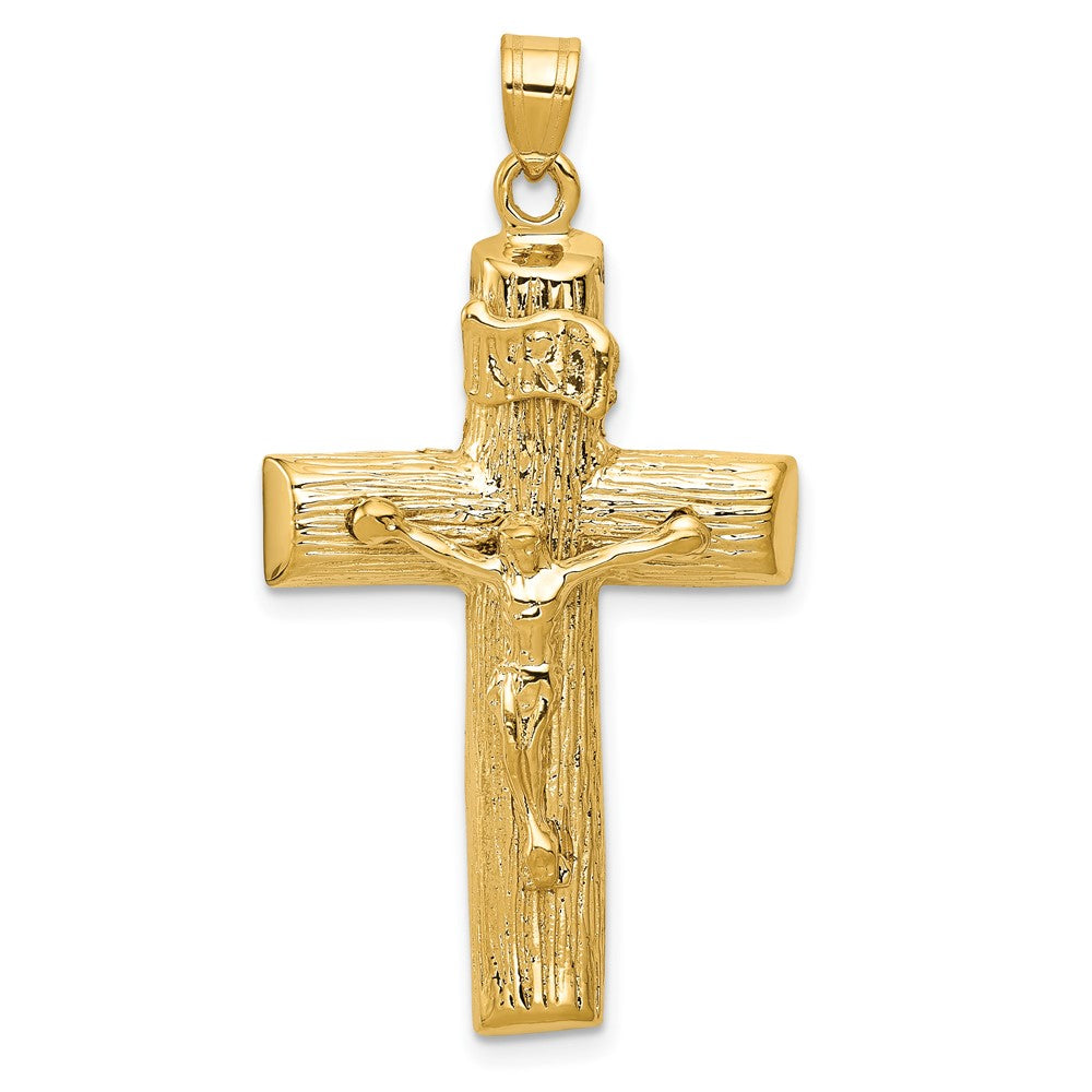 10k Yellow Gold 24 mm Jesus Crucifix Charm (3.35 grams)