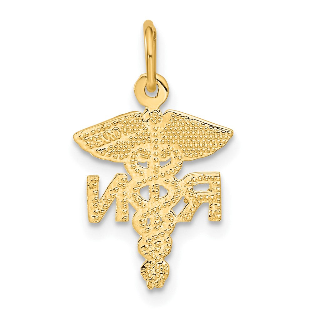 10k Yellow Gold 12 mm Nurse Charm (0.74 grams)