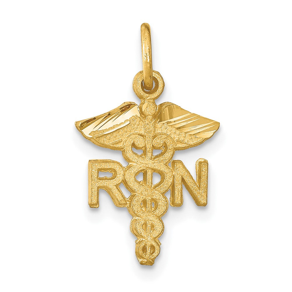 10k Yellow Gold 12 mm Nurse Charm (0.74 grams)