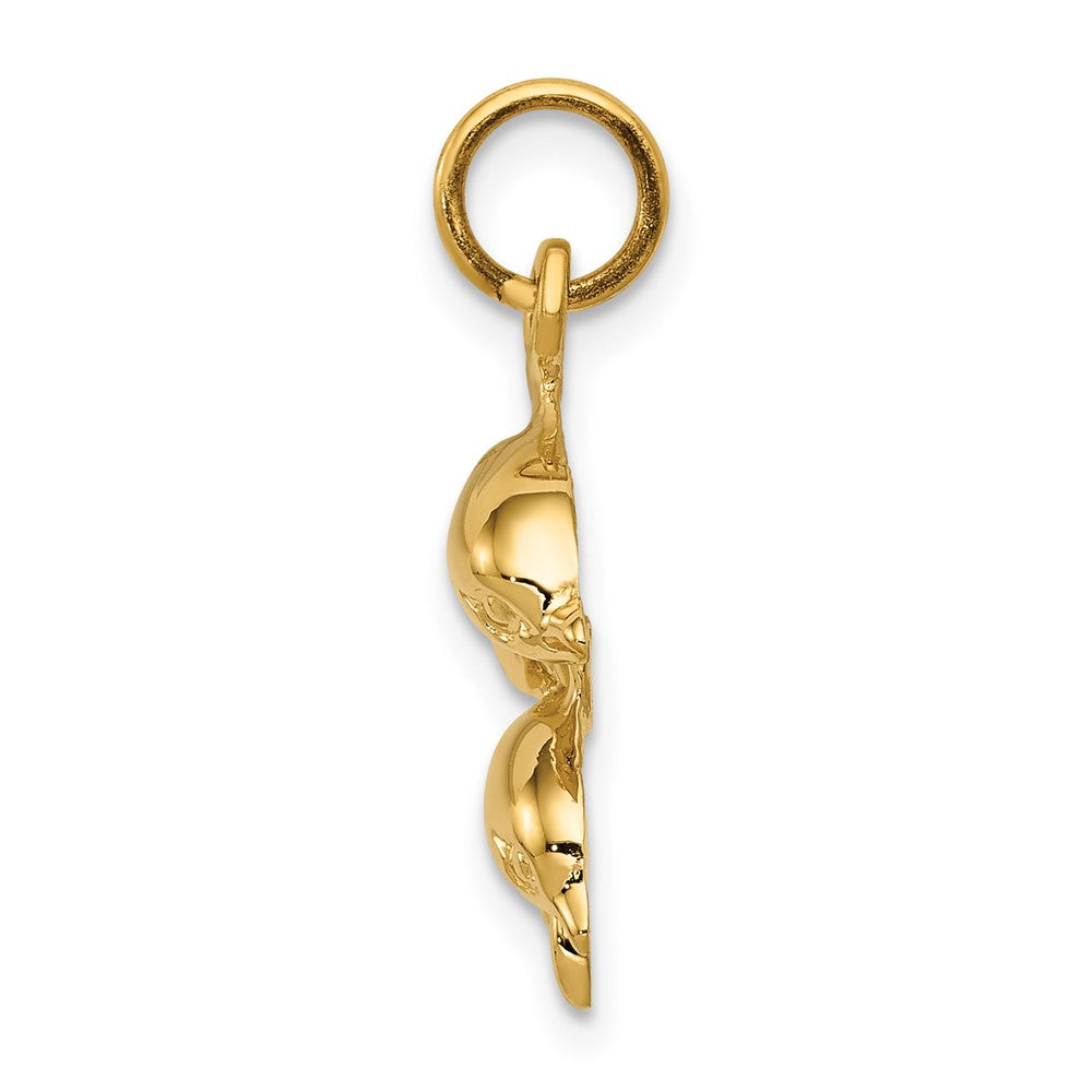 10k Yellow Gold 17 mm Dolphin Charm (1.73 grams)