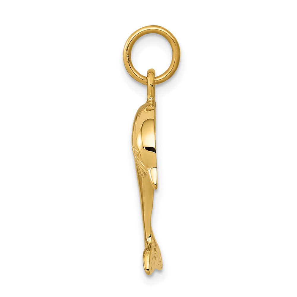 10k Yellow Gold 15 mm Dolphin Charm (1.16 grams)