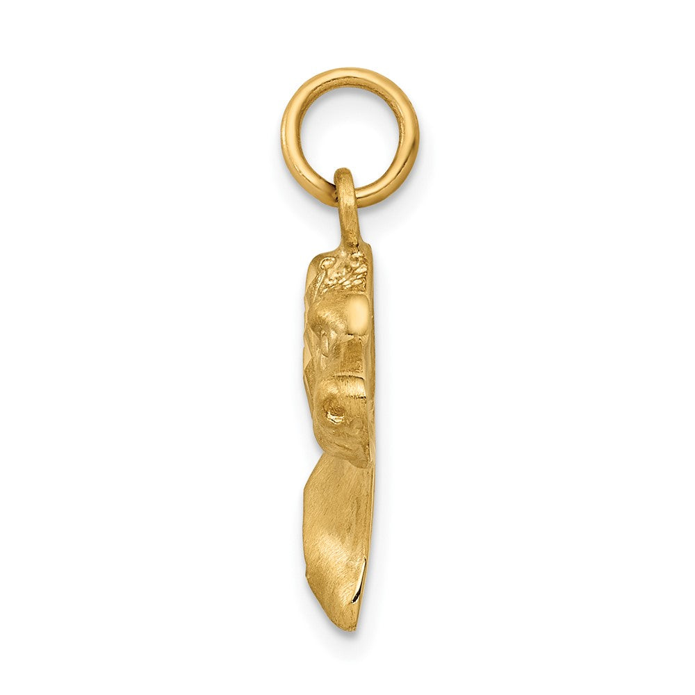 10k Yellow Gold 17 mm 10ky Dog Charm (1.6 grams)