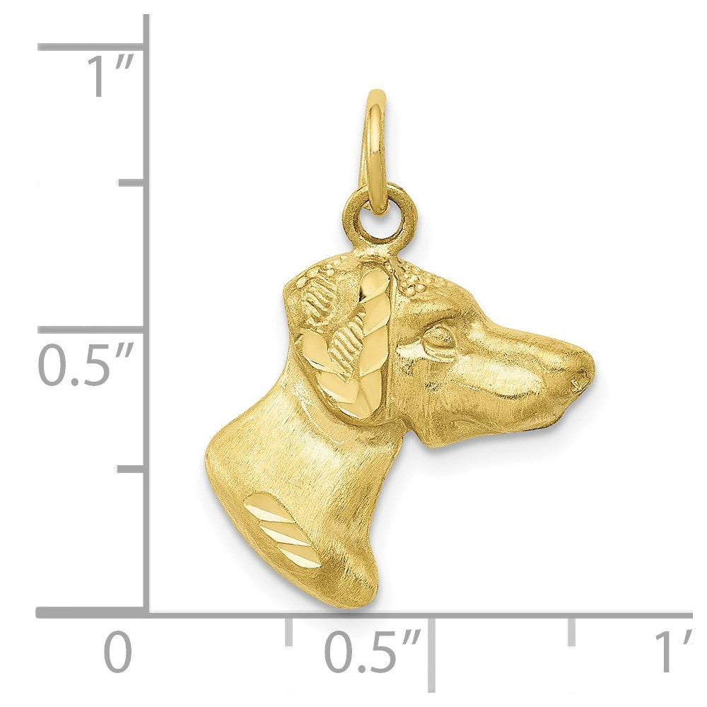 10k Yellow Gold 17 mm 10ky Dog Charm (1.6 grams)