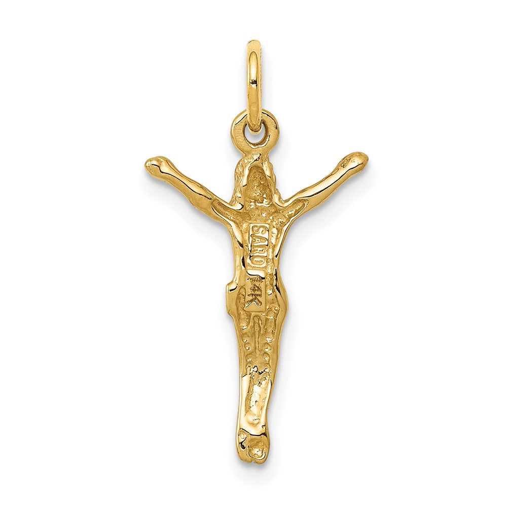 10k Yellow Gold 14 mm Jesus Crucifix Charm (0.73 grams)