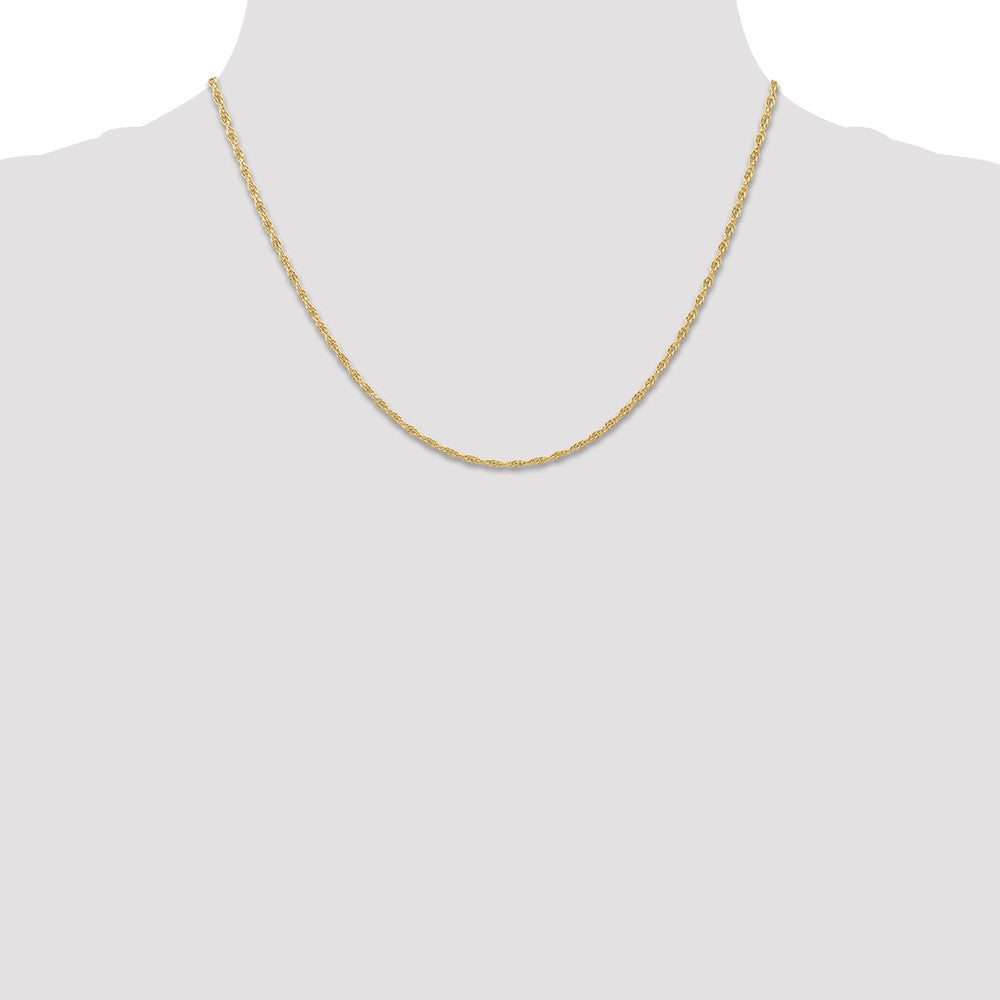 14K 1.55mm Carded Cable Rope Chain (2.65 grams)