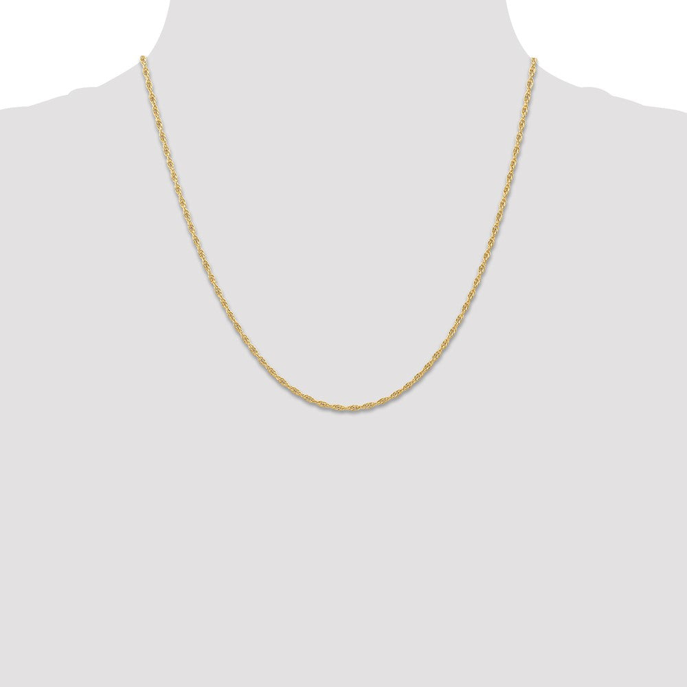 14K 1.55mm Carded Cable Rope Chain (2.65 grams)