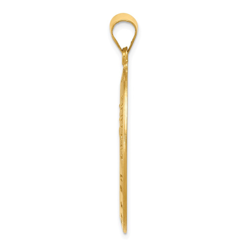 18k Yellow Gold 20.9 mm Saint Christopher Medal Pendant (5.78 grams)