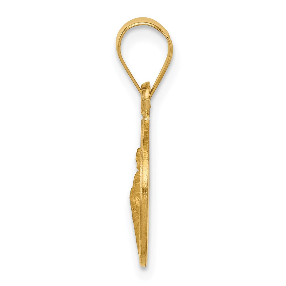 18k Yellow Gold 13 mm Saint Jude Thaddeus Medal Pendant (1.61 grams)