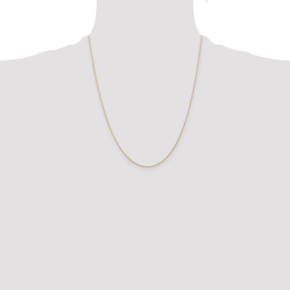 14k .5 mm Carded Cable Rope Chain (0.31 grams)