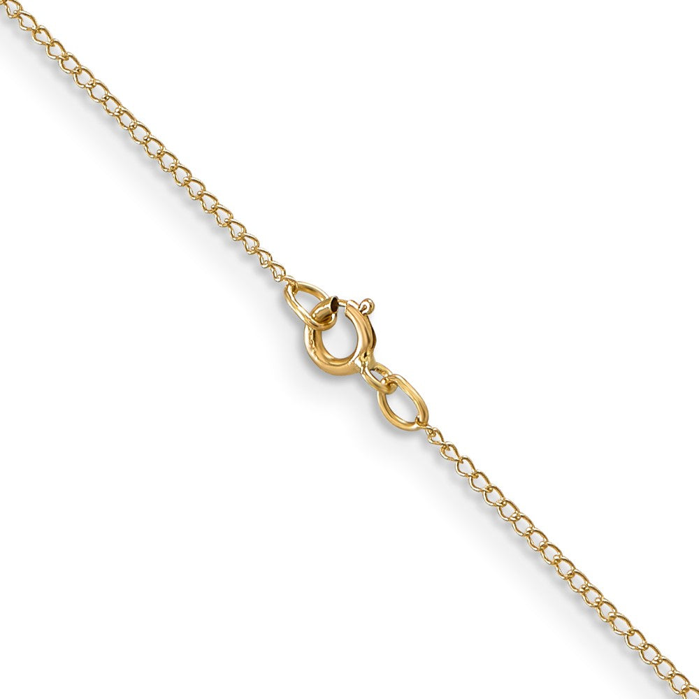 14k .5 mm Carded Curb Chain (0.41 grams)