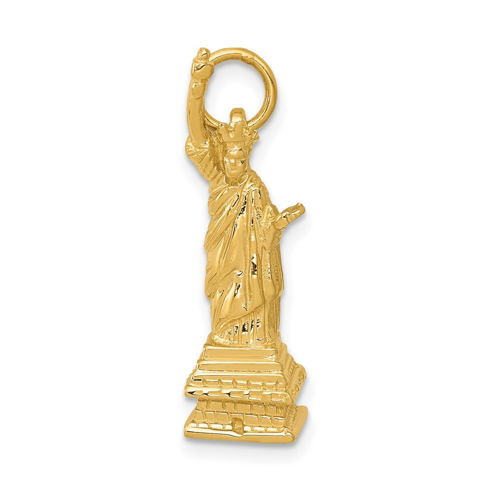 14k Yellow Gold 8 mm 3D Statue Of Liberty Charm (4 grams)