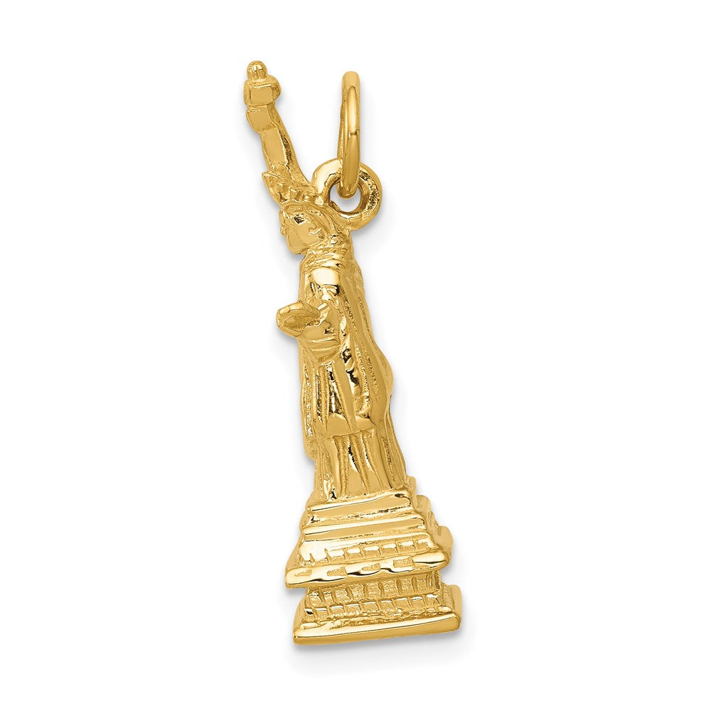 14k Yellow Gold 8 mm 3D Statue Of Liberty Charm (4 grams)