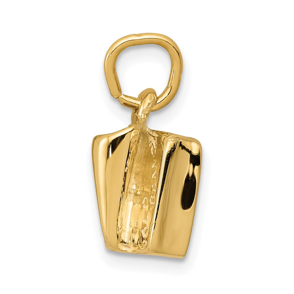14k Yellow Gold 15 mm 3D Sardine Can Charm (3.19 grams)