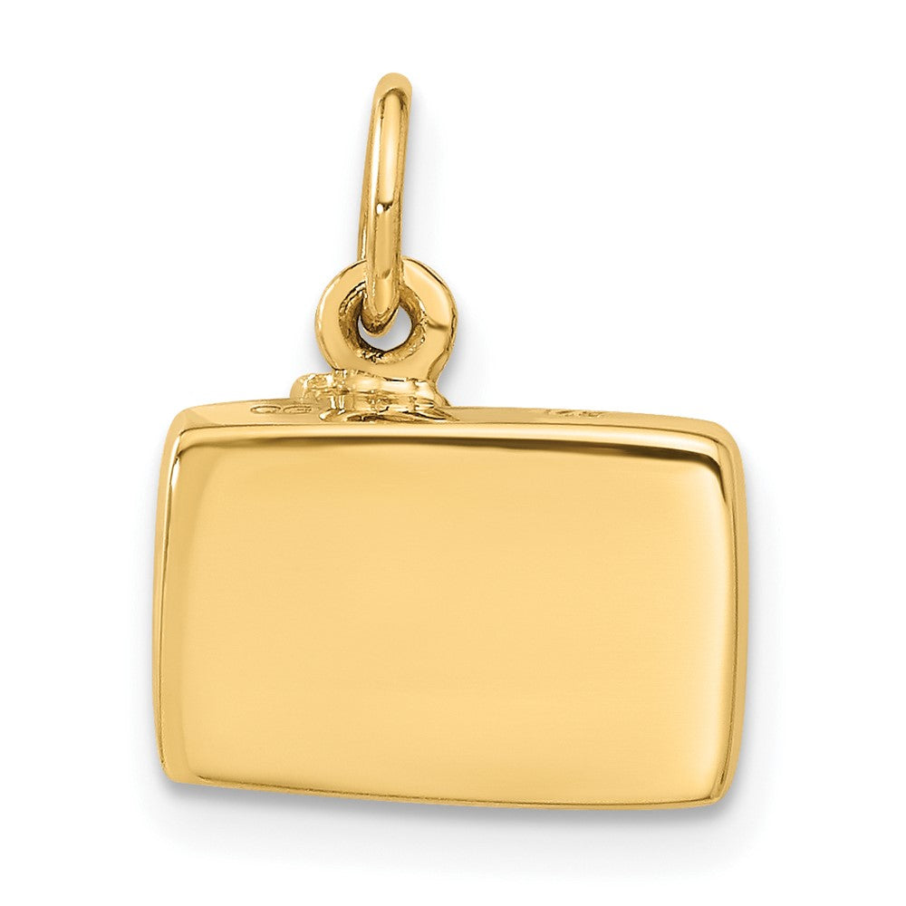 14k Yellow Gold 15 mm 3D Sardine Can Charm (3.19 grams)