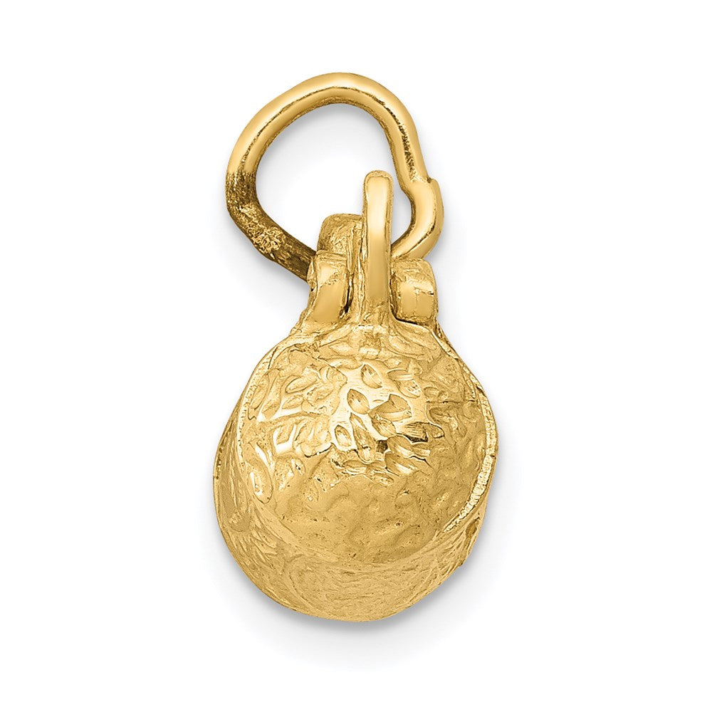 14k Yellow Gold 11 mm 3-D Beer Stein Lid Opens Charm (2.12 grams)