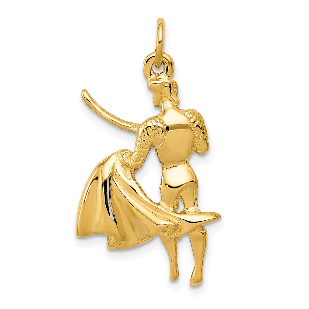 14k Yellow Gold 16 mm Matador Charm (2.22 grams)