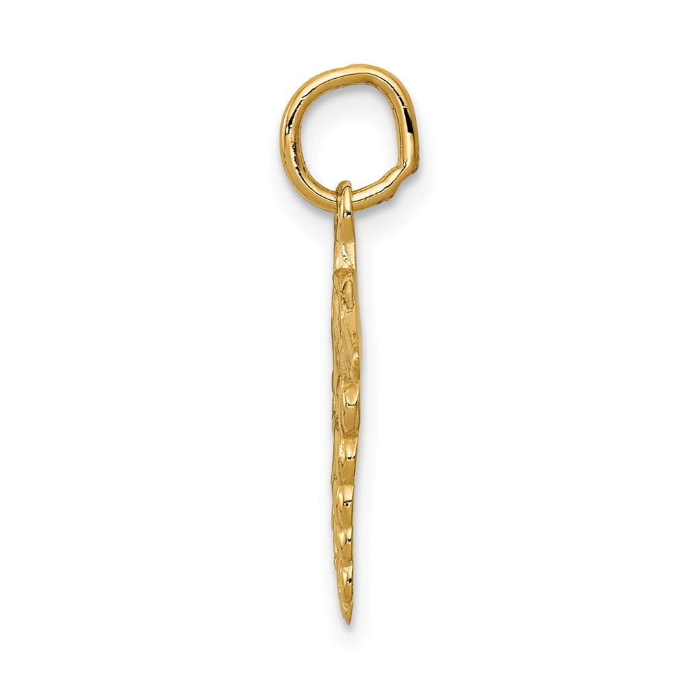 14k Yellow Gold 14 mm Caduceus Charm (0.85 grams)