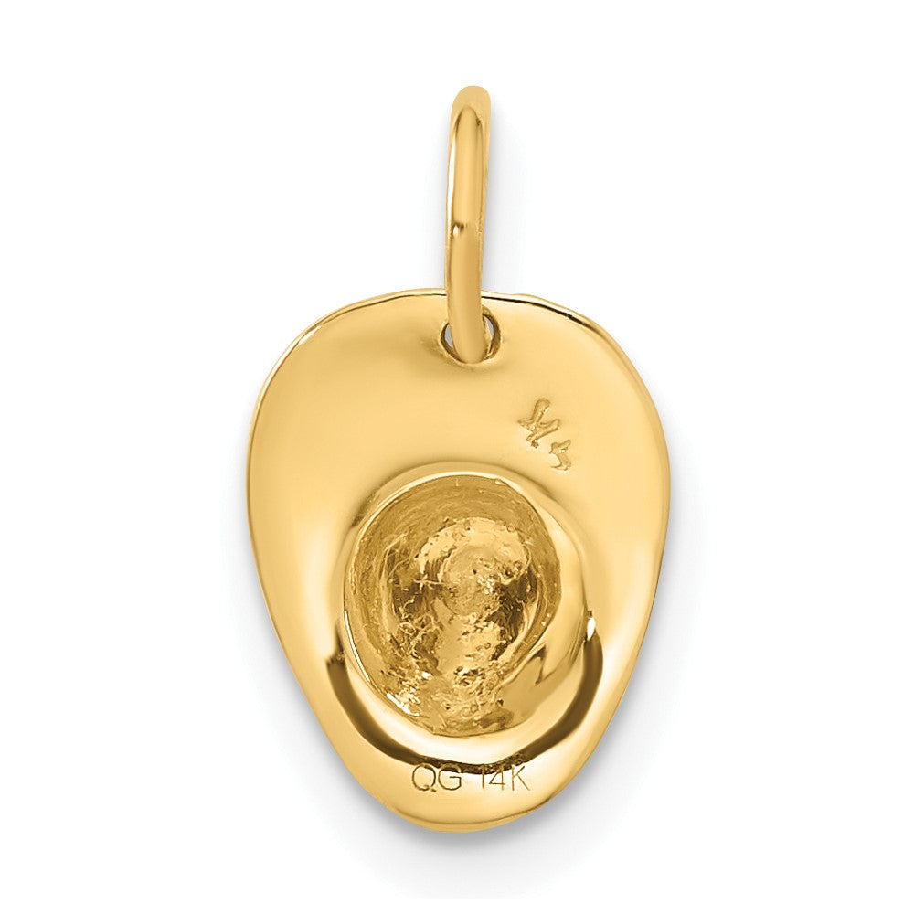 14k Yellow Gold 14 mm 3D Fireman's Hat Charm (1.3 grams)
