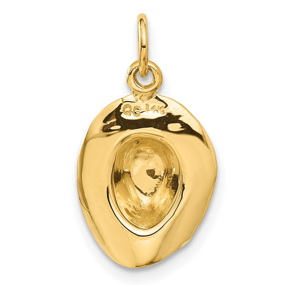 14k Yellow Gold 11 mm Hat Charm (1.99 grams)