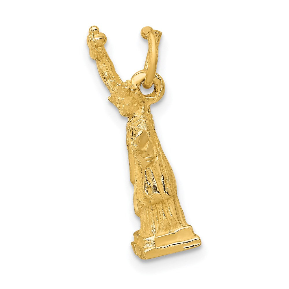 14k Yellow Gold 7 mm 3D Statue Of Liberty Charm (2.34 grams)