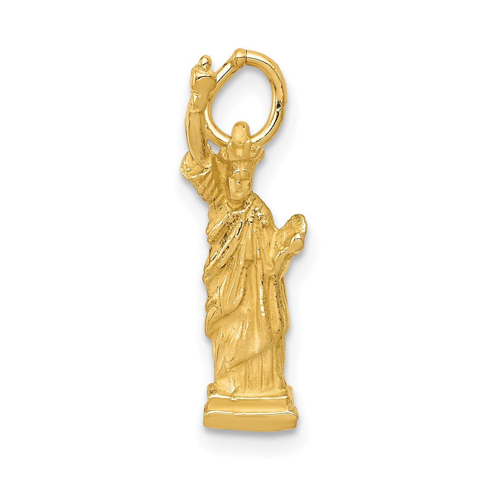 14k Yellow Gold 7 mm 3D Statue Of Liberty Charm (2.34 grams)