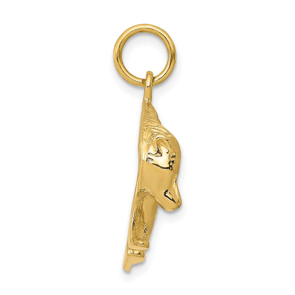 14k Yellow Gold 25 mm Bear Charm (3.59 grams)