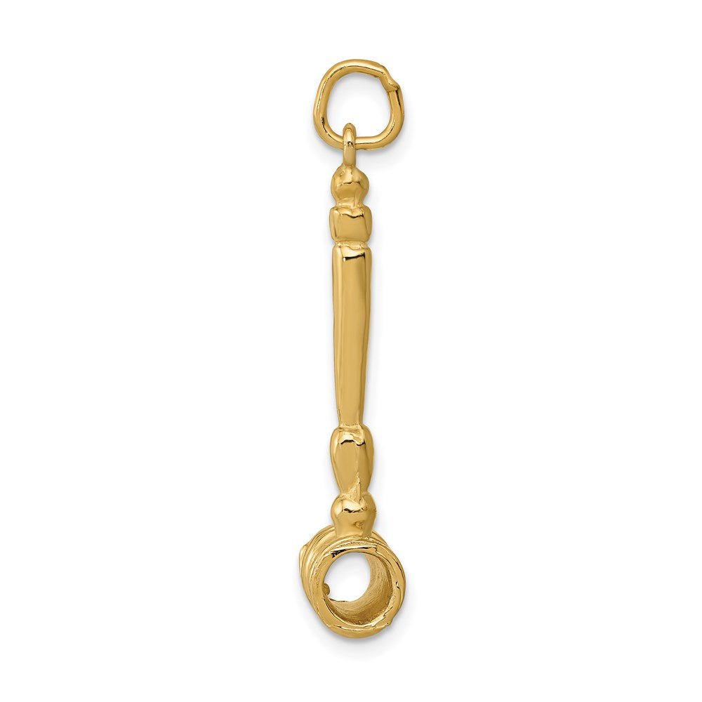 14k Yellow Gold 10 mm 3-D Gavel Charm (2.51 grams)