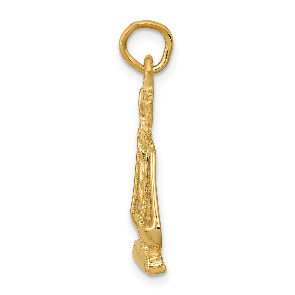 14k Yellow Gold 17 mm Scales Of Justice Charm (1.92 grams)
