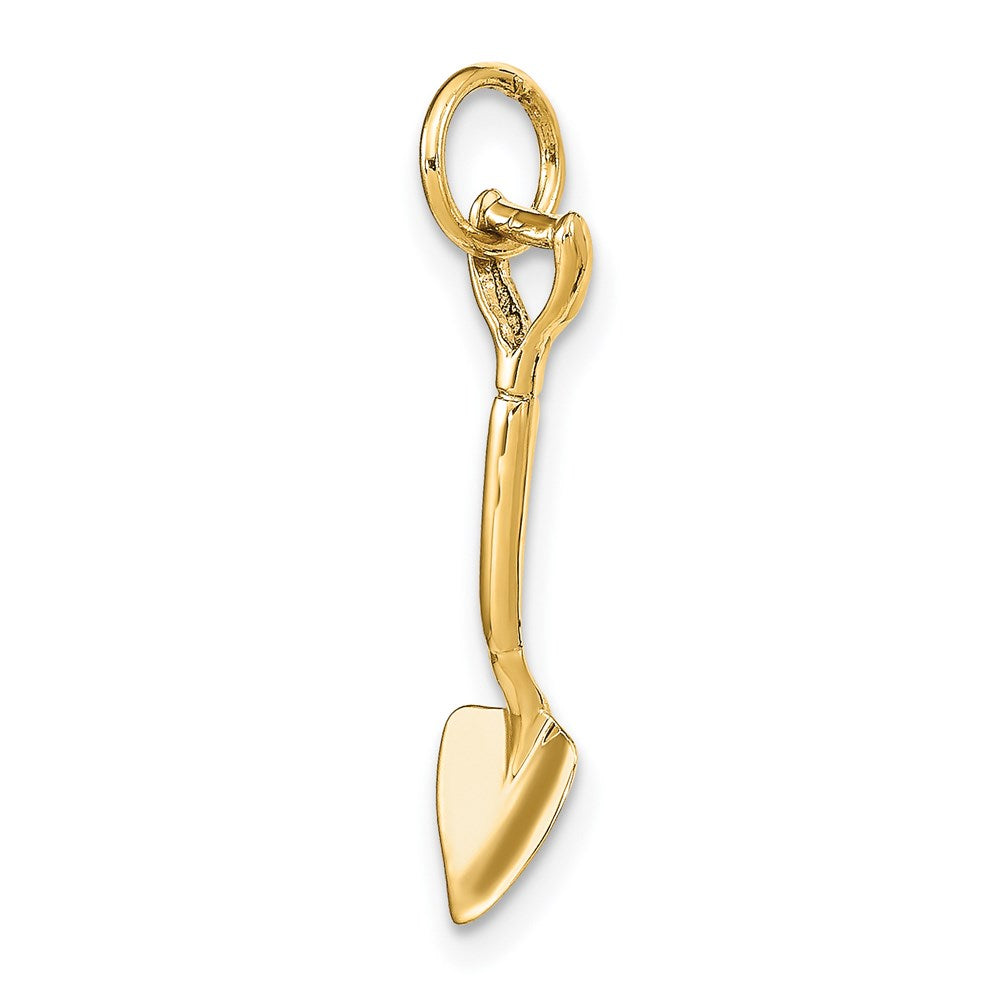 14k Yellow Gold 4 mm 3-D Spade Charm (0.65 grams)