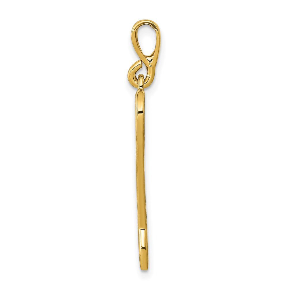 14k Yellow Gold 4 mm 3D Wrench Charm (1.19 grams)