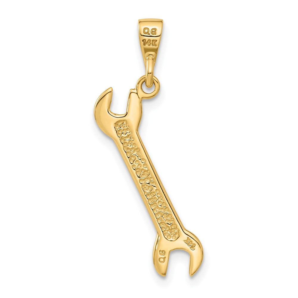 14k Yellow Gold 4 mm 3D Wrench Charm (1.19 grams)