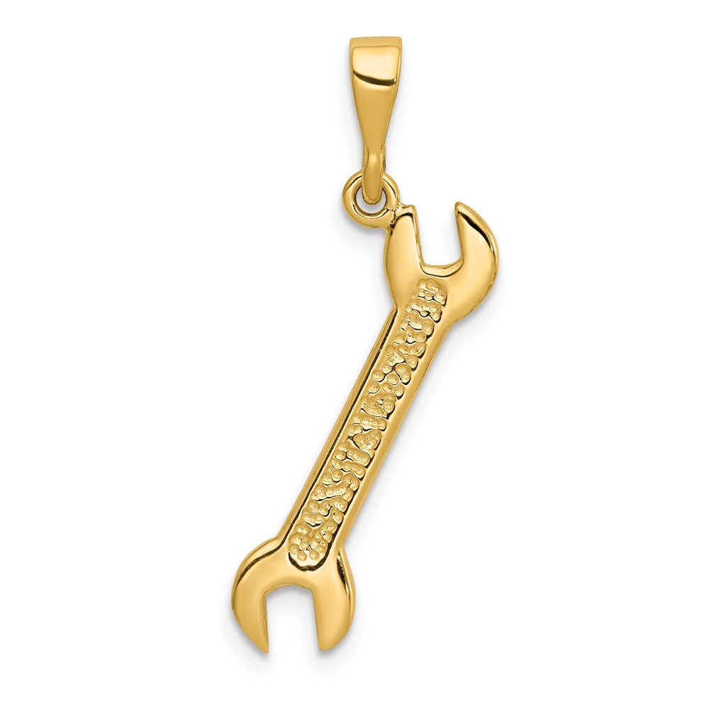 14k Yellow Gold 4 mm 3D Wrench Charm (1.19 grams)