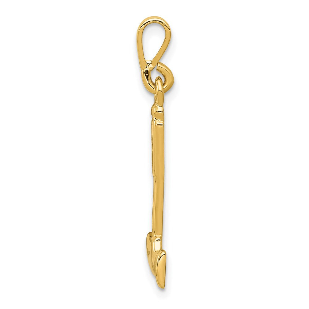 14k Yellow Gold 10 mm r Charm (1.04 grams)