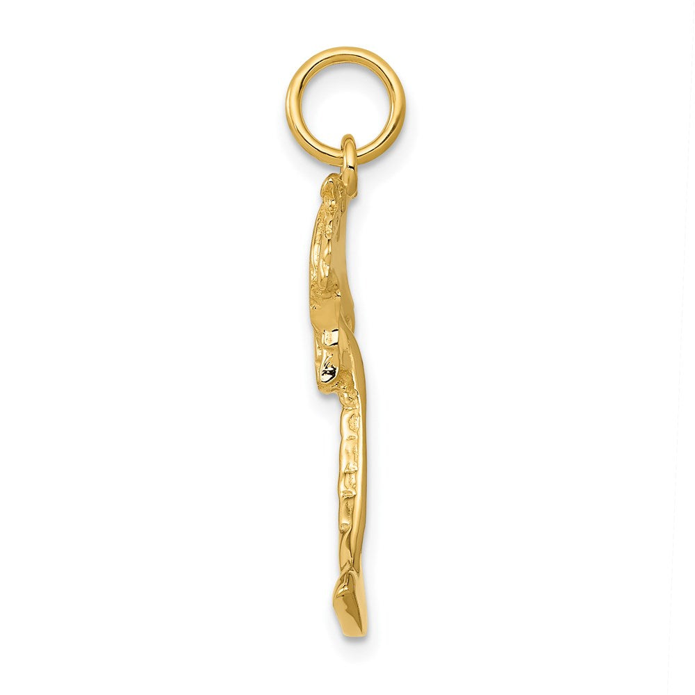14k Yellow Gold 13 mm Palm Tree Charm (1.59 grams)