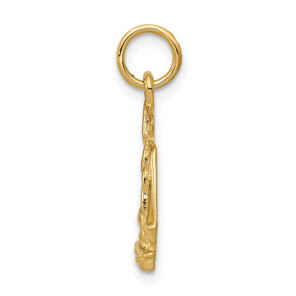 14k Yellow Gold 13 mm Scales Of Justice Charm (1 grams)