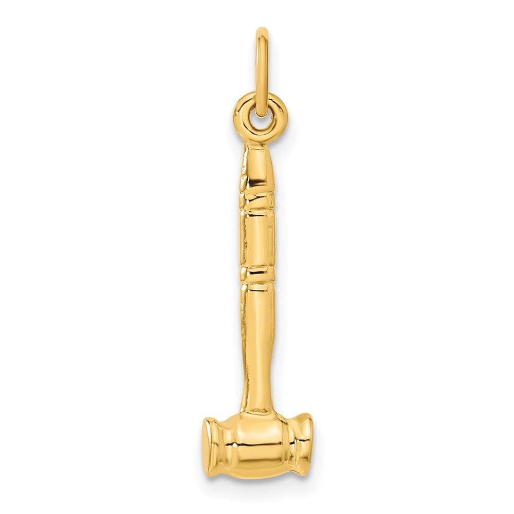 14k Yellow Gold 7 mm 3-D Gavel Charm (1.69 grams)