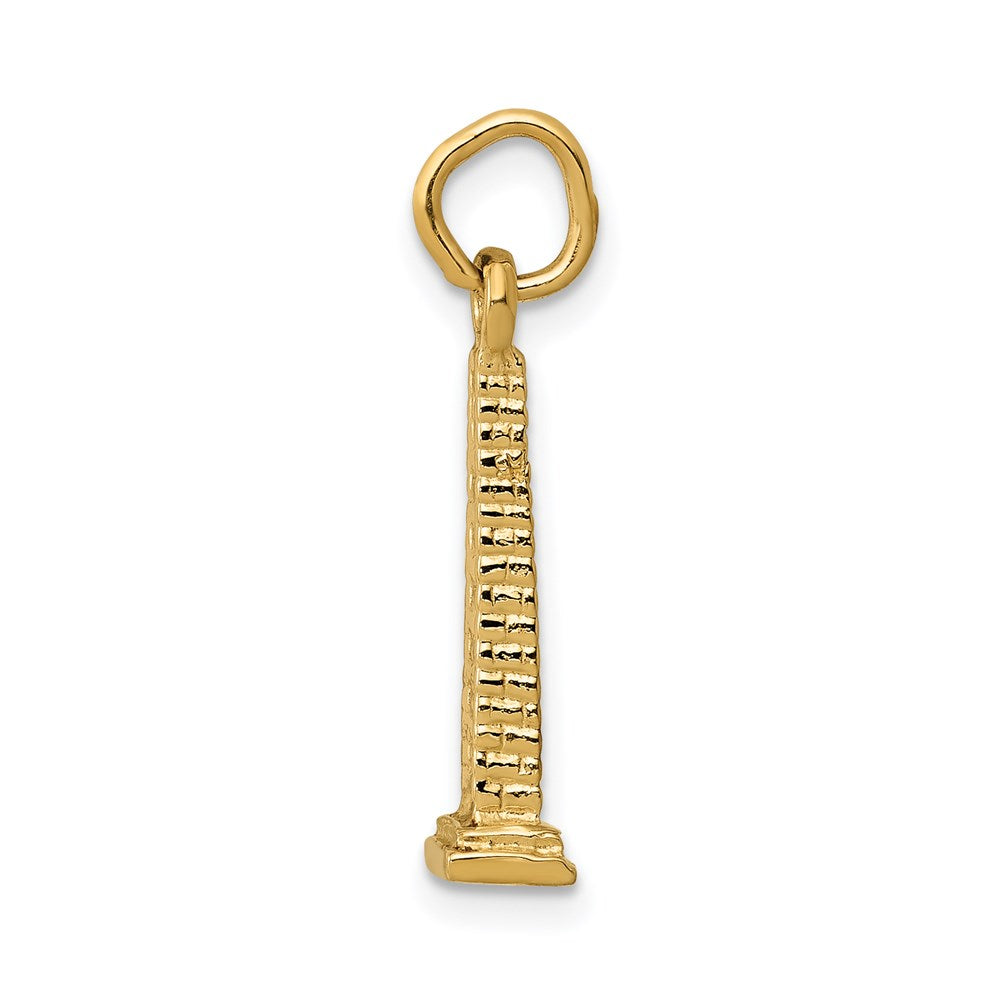 14k Yellow Gold 5 mm 3D Washington Monument Charm (1.11 grams)