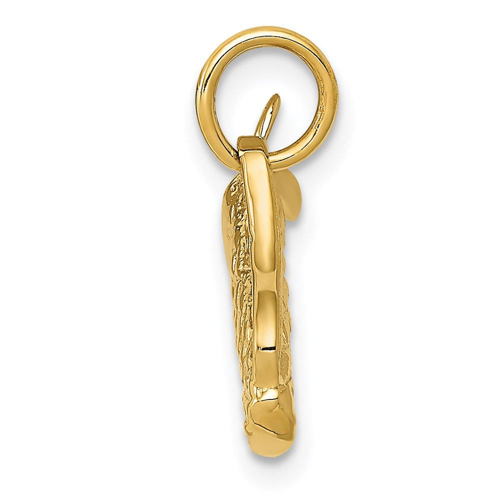 14k Yellow Gold 9 mm 3-D Golf Bag Charm (1.27 grams)