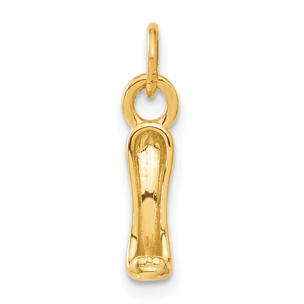 14k Yellow Gold 9 mm 3D High heel shoe Charm (0.87 grams)