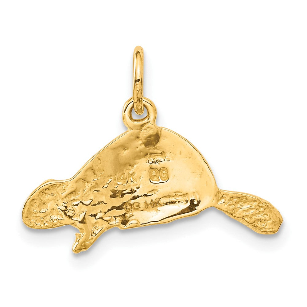 14k Yellow Gold 22 mm Beaver Charm (1.58 grams)