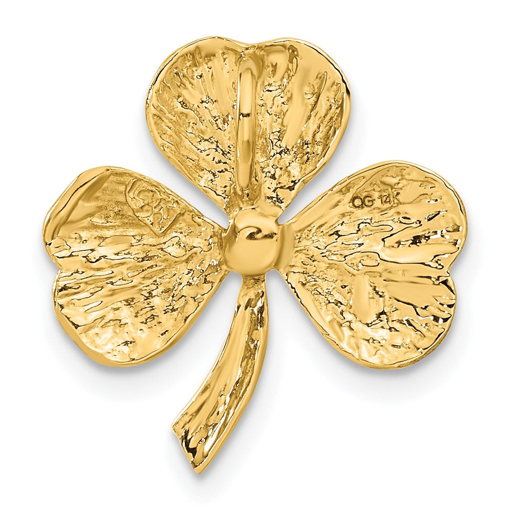 14k Yellow Gold 18 mm Shamrock Chain Slide (1.56 grams)
