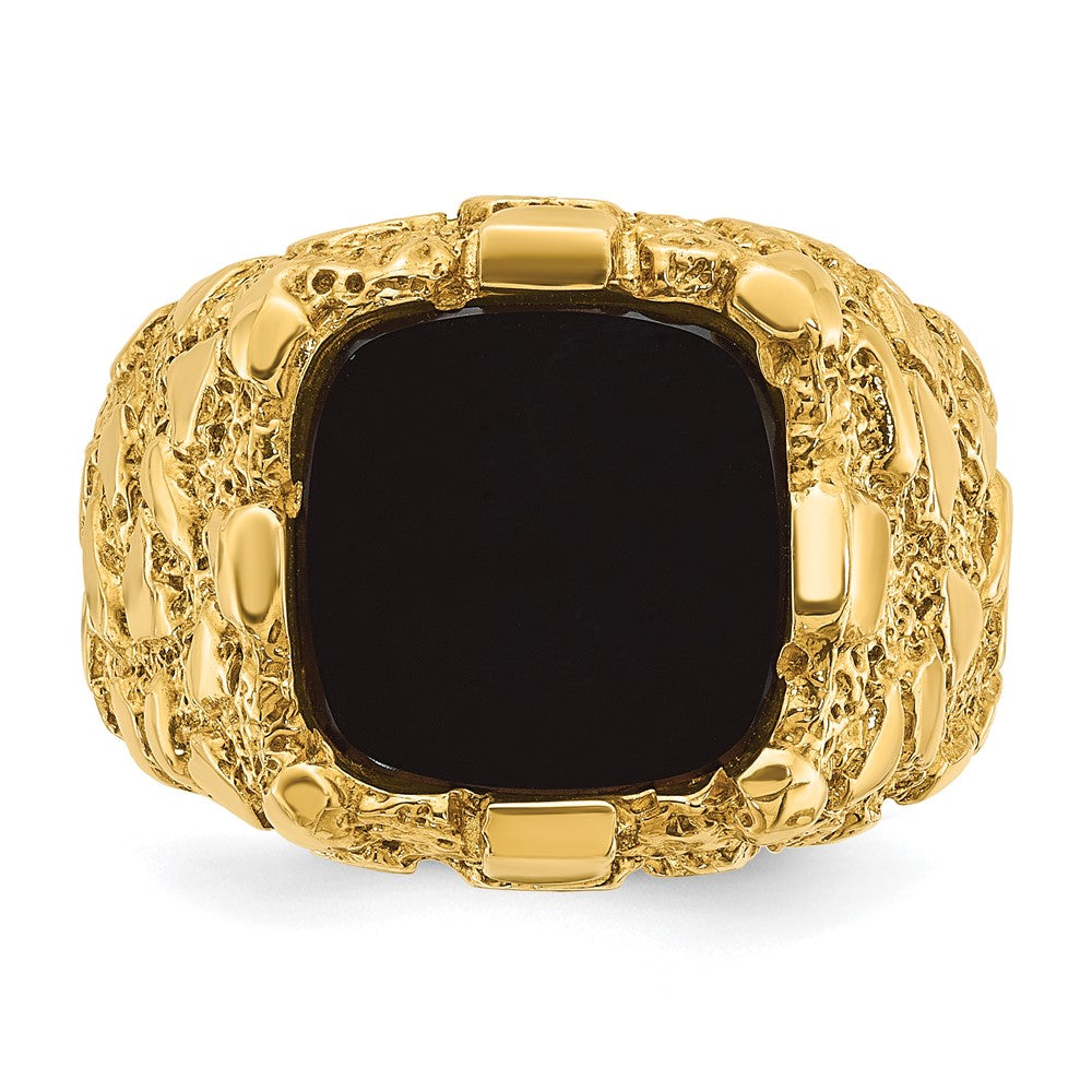 10k IBGoodman Men's Onyx Nugget Complete Ring (11.64 grams)