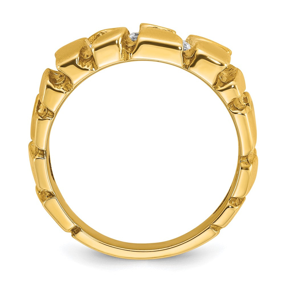 14k IBGoodman Men's Cluster 1/2 carat Diamond Nugget Complete Ring (11.4 grams)