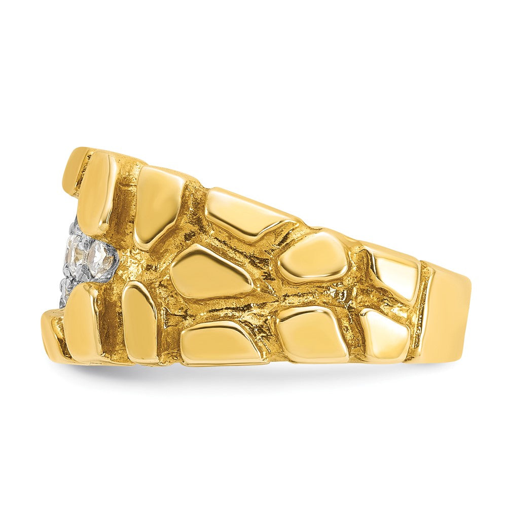 14k IBGoodman Men's Cluster 1/2 carat Diamond Nugget Complete Ring (11.4 grams)