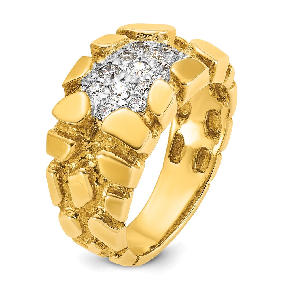 14k IBGoodman Men's Cluster 1/2 carat Diamond Nugget Complete Ring (11.4 grams)